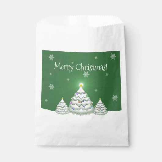 Groene kerstboomtassen bedankzakje (Voorkant)