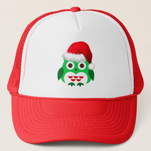 Groene kerstboomtrend trucker pet (Voorkant)