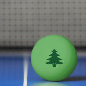 Groene kerstboomvorm op groen pingpongbal (Net)