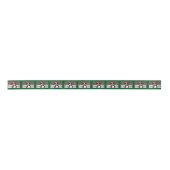 Groene kerstboxer-hond Satin Ribbon Satijnen Lint (Voorkant)