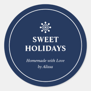 Groene kerstcadeau met kerstcadeaus voor feestarti ronde sticker