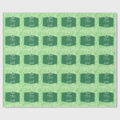 Groene kerstcadeau strik voor u inpakpapier (Vlak)