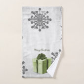 Groene kerstcadeau voor feestdagen bad handdoek (Handdoek)