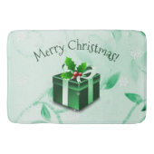 Groene kerstcadeau voor kerstcadeaus badmat (Voorkant)