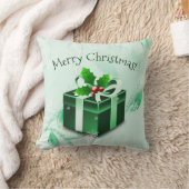 Groene Kerstcadeau Worp Kussen (Deken)