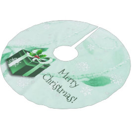 Groene kerstcadeauboomrok kerstboom rok