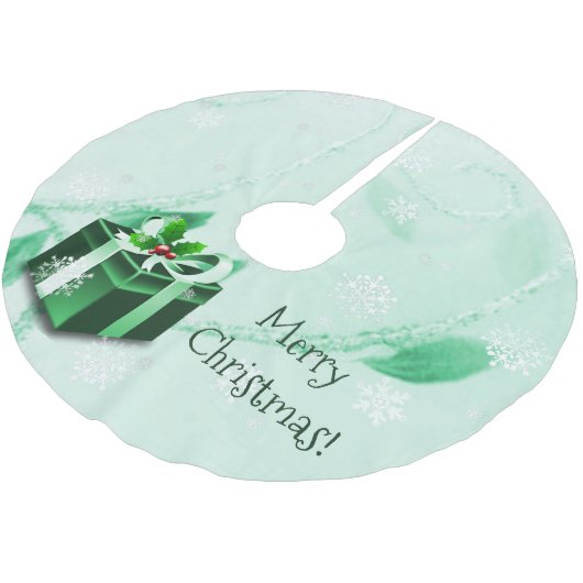 Groene kerstcadeauboomrok kerstboom rok (Gekanteld)