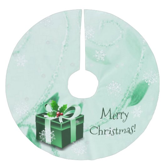 Groene kerstcadeauboomrok kerstboom rok (Voorkant)