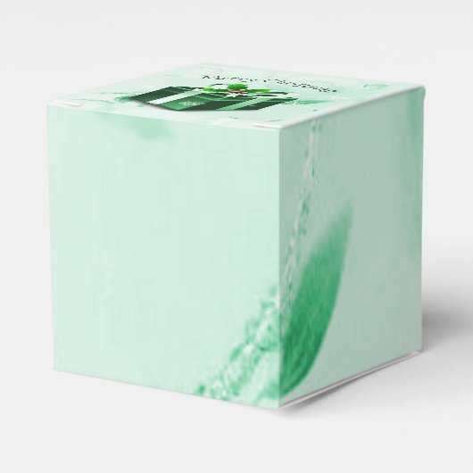 Groene kerstcadeaudoos bedankdoosjes (Voorkant Zijde)