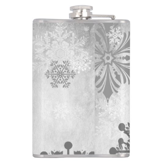 Groene kerstcadeaufles heupfles (Achterkant)