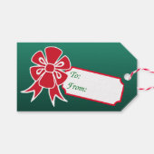 Groene kerstcadeaus cadeaulabel (Voorkant (Horizontaal))