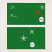 Groene kerstcadeaus visitekaartje (Voorkant /achterkant)