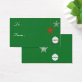 Groene kerstcadeaus visitekaartje (Bureau)