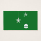 Groene kerstcadeaus visitekaartje (Achterkant)