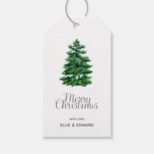 Groene Kerstcadeautags Cadeaulabel (Voorkant)