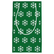 Groene Kerstcadeautas met Sneeuwvlok