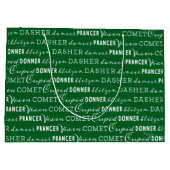 Groene Kerstcadeautas | Sinterklaas Rendieren Groot Cadeauzakje (Achterkant)