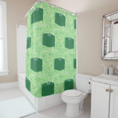Groene kerstcadeautjes met schoengordijnen douchegordijn (In situ)