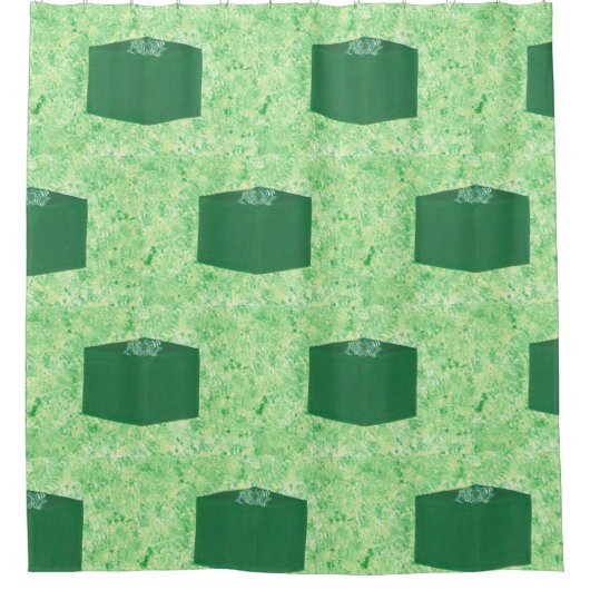 Groene kerstcadeautjes met schoengordijnen douchegordijn (Voorkant)