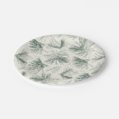 Groene kerstdennenboom naalden papieren bordje (Gekanteld)