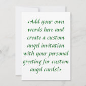 Groene Kerstengel Uitnodiging naar keuze (Achterkant)