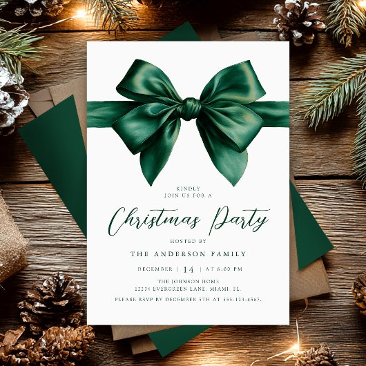 Groene Kerstfeest met Waterverf Kaart
