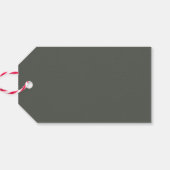 Groene kerstfeestdag cadeaulabel (Achterkant Horizontaal)