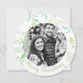 Groene kerstfeestdag met feestdagen - Fotokaart Kaart (Voorkant)