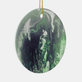 Groene kerstfeestdag - Ornament Geode Marble (Rechts)