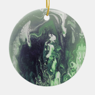Groene kerstfeestdag - Ornament Geode Marble