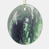 Groene kerstfeestdag - Ornament Geode Marble (Links)