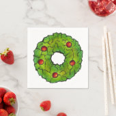 Groene kerstfeestdag servetten (Insitu)