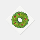 Groene kerstfeestdag servetten (Hoek)