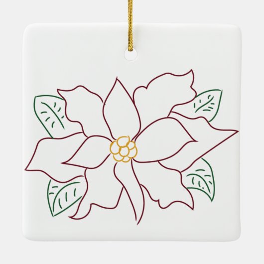 Groene kerstfoto-versiering keramisch ornament (Achterkant)