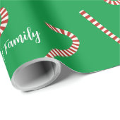 Groene Kerstgelei Lollies aangepaste naam Cadeaupapier (Rol Hoek)