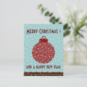Groene kerstgroeten feestdagenkaart (Staand voorkant)