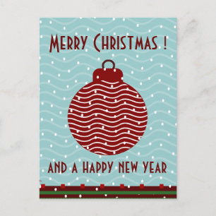 Groene kerstgroeten feestdagenkaart