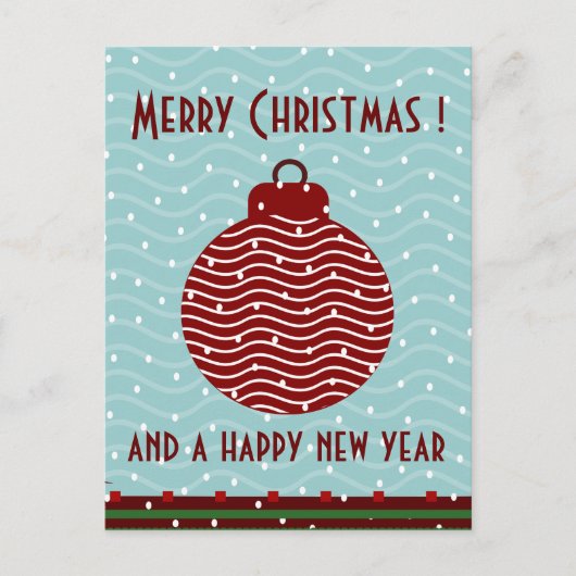 Groene kerstgroeten feestdagenkaart (Voorkant)