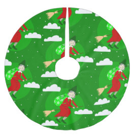 Groene Kerstheks Befana Broomrider Spookmas Kerstboom Rok