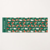Groene Kersthonden Gepersonaliseerd Meisje Yogamat (Voorkant (horizontaal))