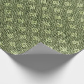 Groene kerstjute cadeaupapier (Hoek)