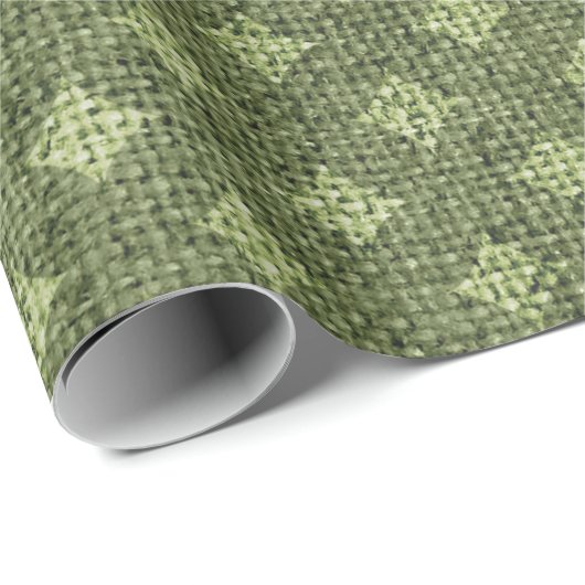 Groene kerstjute cadeaupapier (Rol Hoek)