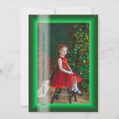 Groene Kerstkaart met lijst (Voorkant)