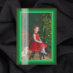 Groene Kerstkaart met lijst