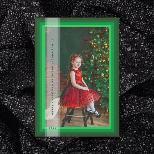 Groene Kerstkaart met lijst