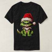 Groene Kerstkat 1 T-shirt (Design voorkant)