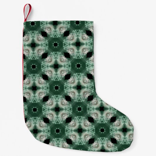 Groene kerstkleuren patroon kleine kerstsok (Voorkant)