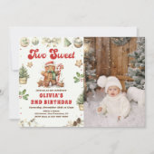 Groene Kerstkoekje Twee Lieve Verjaardagsfoto Kaart (Voorkant)