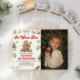 Groene Kerstkoekje Verjaardagsfeestje Oh wat leuk Kaart