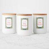 Groene Kerstkoekjes Etiketten Gift Stickers (Flessen)